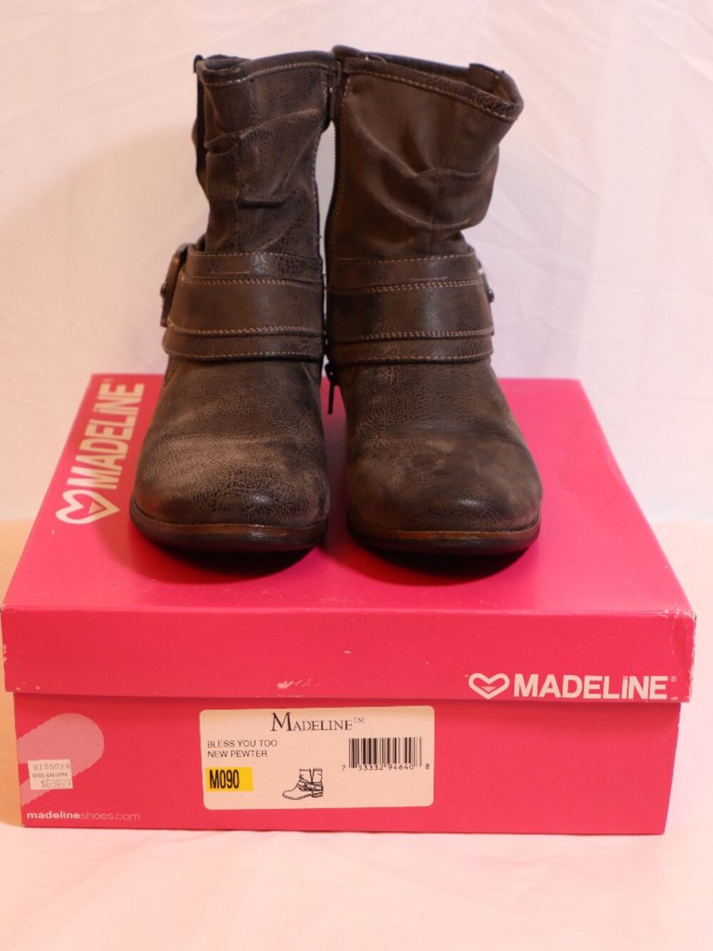 Madeline "Bless You Too" Boots Pewter Size 9 - Picture 2 of 6